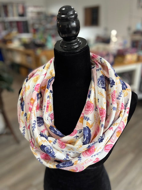 Floral Knit Hidden Pocket Infinity Scarf – ThePlaidCow